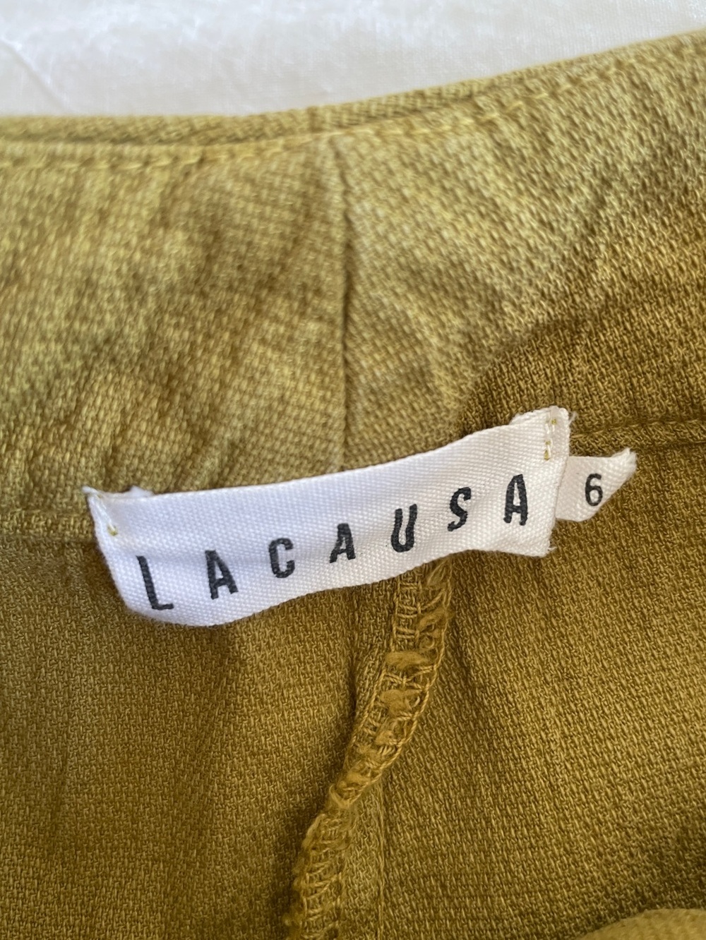 Lacausa Relaxed Wide Leg Trouser Pant Crop Size 6 - Mustard - Picture 12 of 15